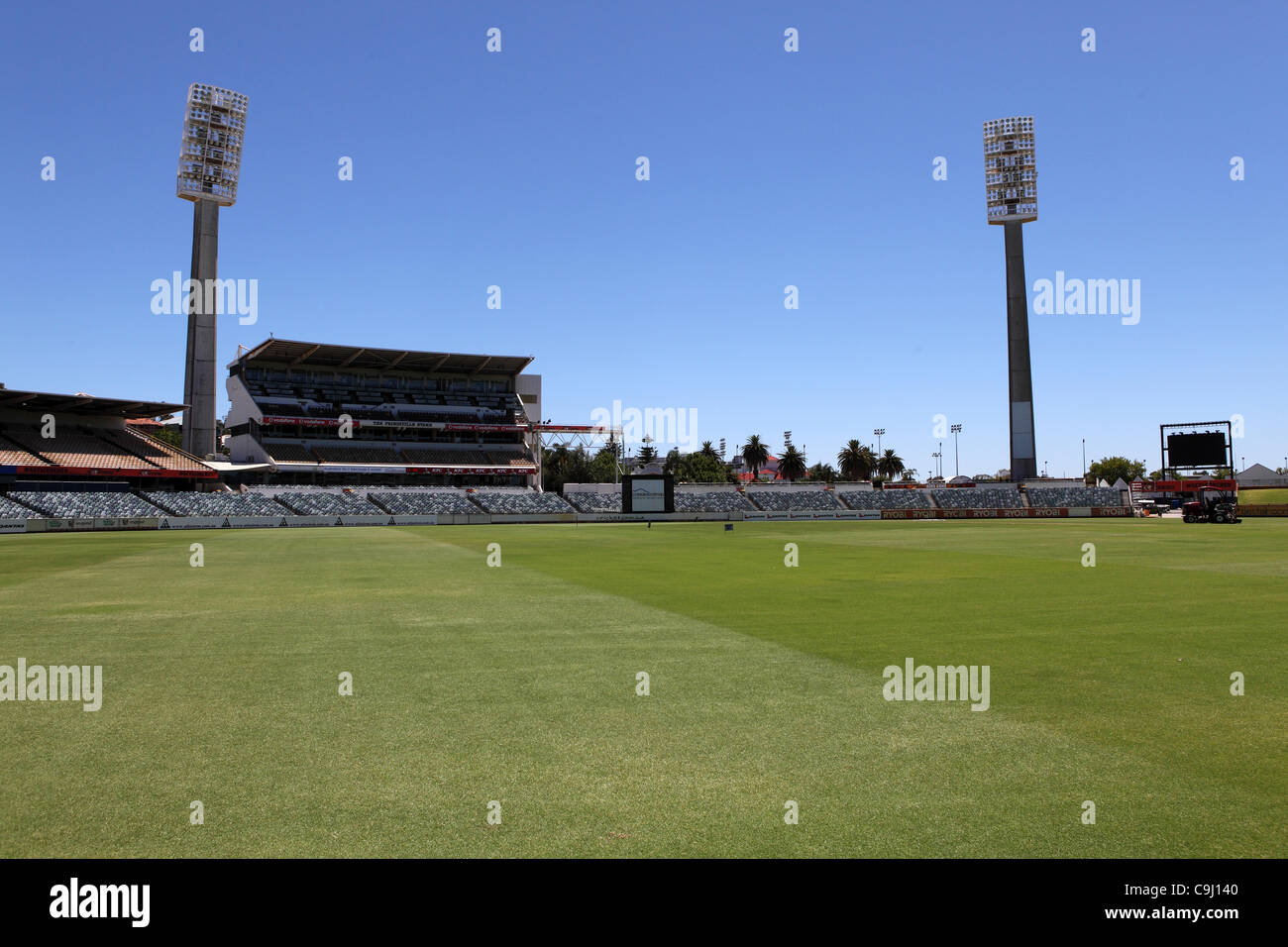 La Western Australia Cricket Association (WACA) precedendo il terzo test match del 2011-12 serie tra Australia e India. Foto Stock