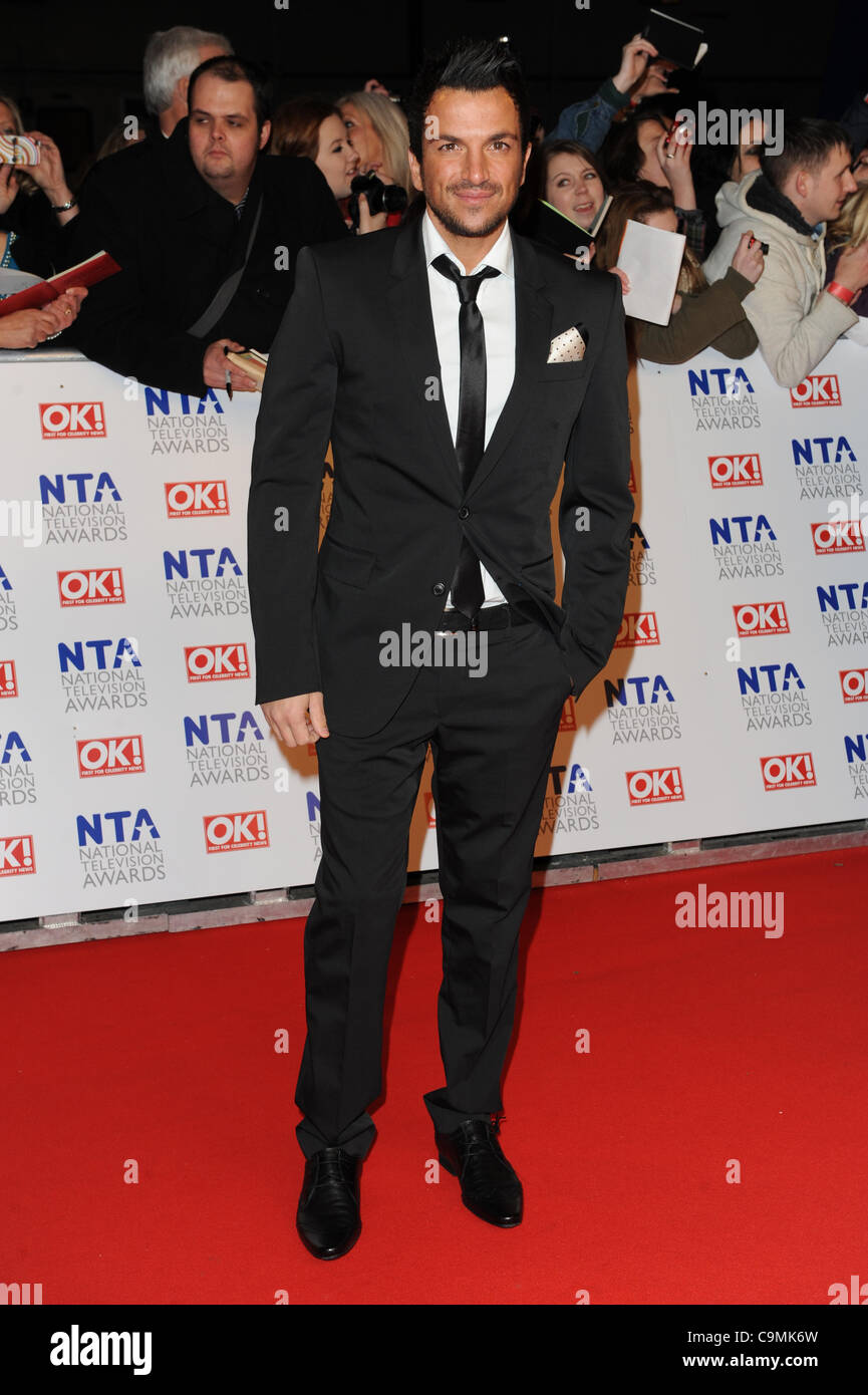 PETER ANDRE 2012 NATIONAL TELEVISION AWARDS O2 Arena di Londra Inghilterra 25 Gennaio 2012 Foto Stock
