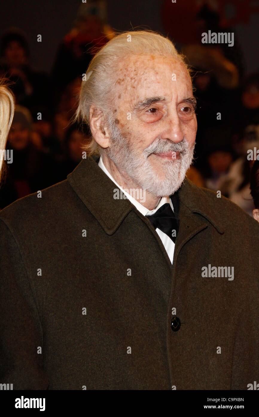 Attore Christopher Lee assiste il credito (Immagine: Â© Alec Michael/Globe foto/ZUMAPRESS.com) Foto Stock