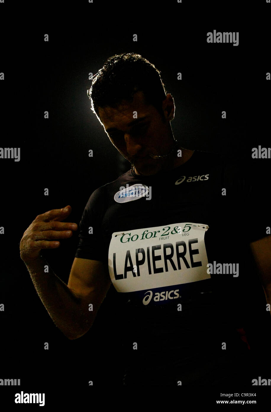 Fabrice Lappierre al 2012 perth track classic, WA Athletics Stadium Xi Febbraio 2012 Foto Stock