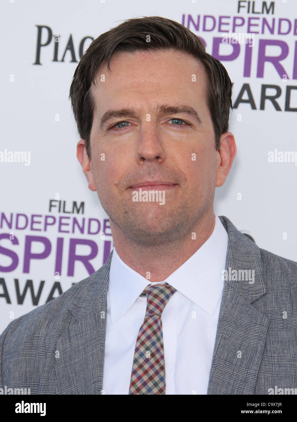 ED HELMS 2012 FILM INDEPENDENT Spirit Awards. Gli arrivi di LOS ANGELES CALIFORNIA USA 25 febbraio 2012 Foto Stock