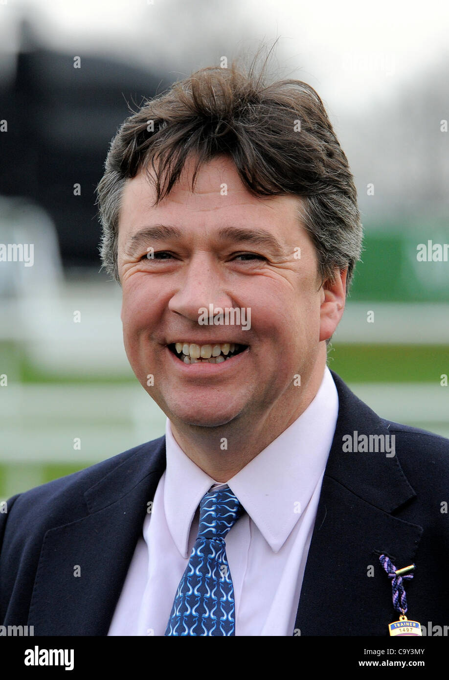 RICHARD PHILLIPS TRAINER Doncaster Racecourse Doncaster Inghilterra 02 Marzo 2012 Foto Stock