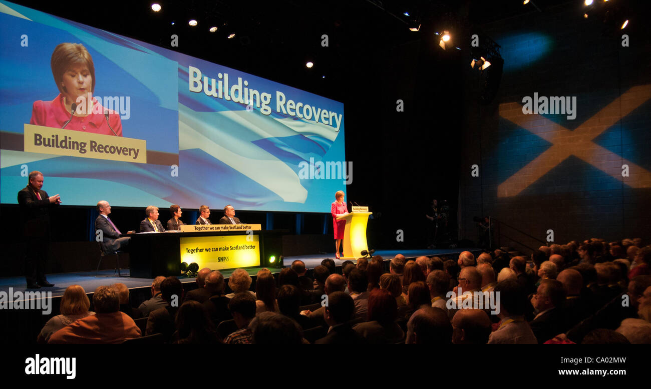 Nicola Storioni' indirizzo di chiusura a molla SNP conferenza presso il SSEC in Glasgow. Immagine: Wullie Marr/ Alamy Foto Stock