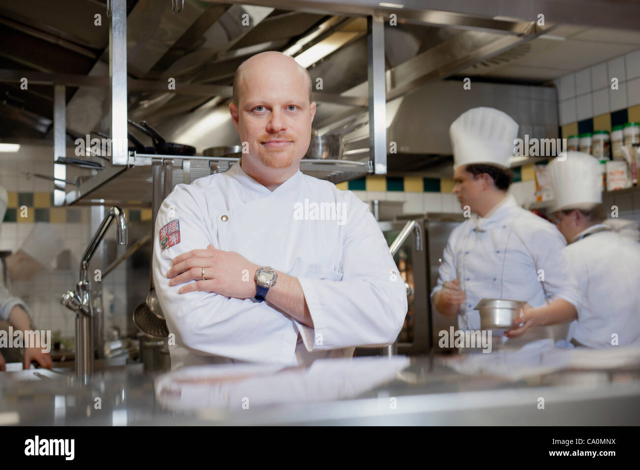 Ritratto di Chef ceca Roman Paulus da Praga del ristorante Alcron. Questo ristorante ha vinto una stella in questa edizione della guida Michelin. (CTK foto/Rene Fluger) Foto Stock