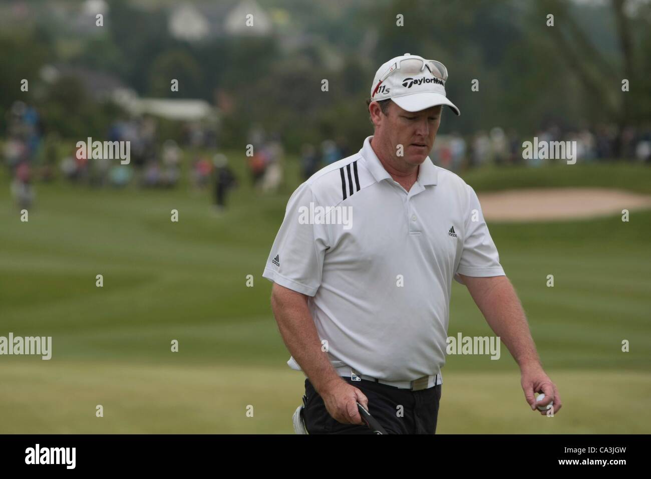 01.06.2012 Newport Wales. Marcus Fraser (AUS) in azione il giorno 2 dell'ISP Handa Galles aperto da Celtic Manor. Foto Stock