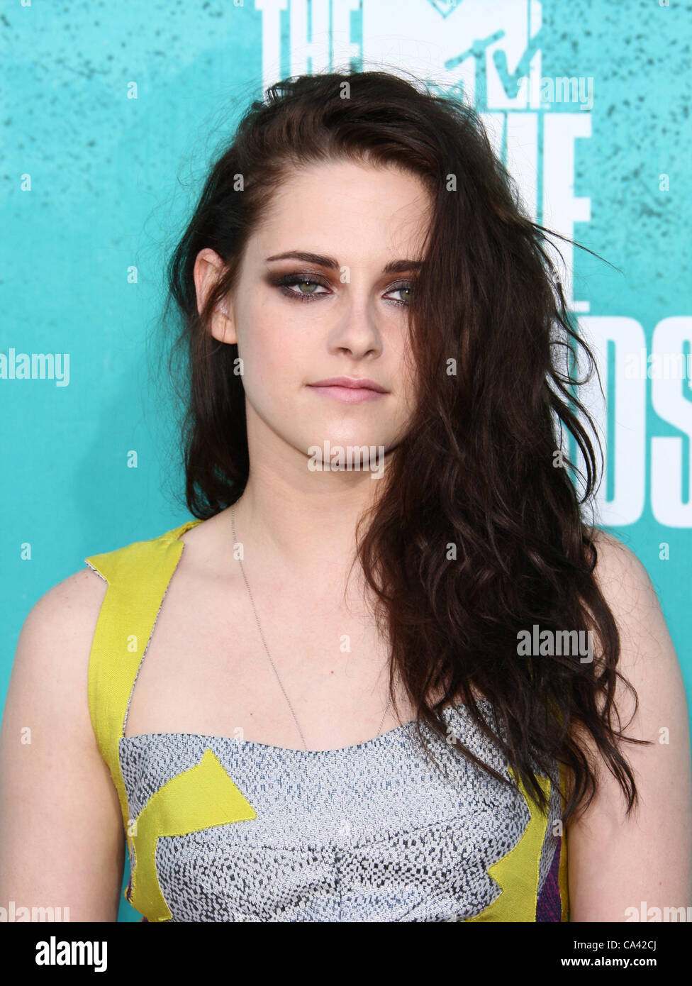 KRISTEN STEWART MTV Movie Awards 2012. Gli arrivi di LOS ANGELES CALIFORNIA USA 03 Giugno 2012 Foto Stock