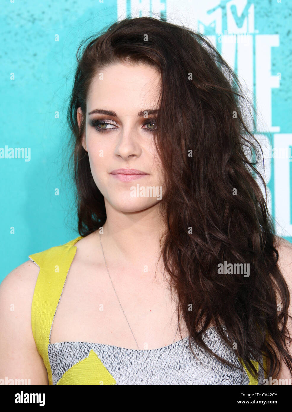 KRISTEN STEWART MTV Movie Awards 2012. Gli arrivi di LOS ANGELES CALIFORNIA USA 03 Giugno 2012 Foto Stock