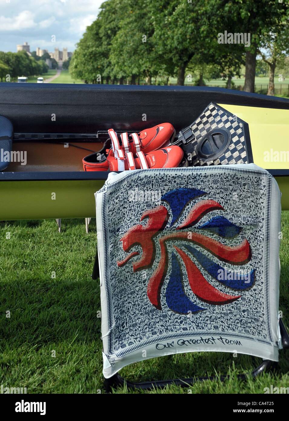 La lunga passeggiata, Windsor Great Park, Regno Unito, mercoledì. 06/06/2012. BOA Annunciare il canottaggio atleti selezionati per la squadra GB per Olimpiadi di Londra 2012 Foto Stock