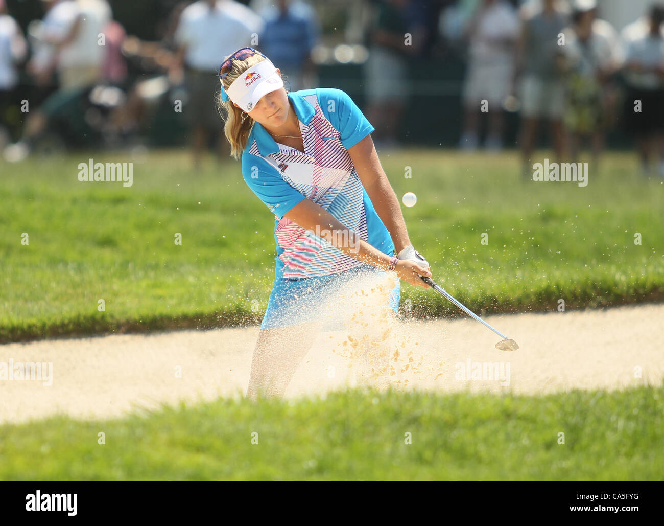 10.06.2012. Pittsford, NY, STATI UNITI D'AMERICA. Lexi Thompson durante il round finale del Wegmans LPGA campionato al Locust Hill Country Club a Pittsford, NY. Foto Stock