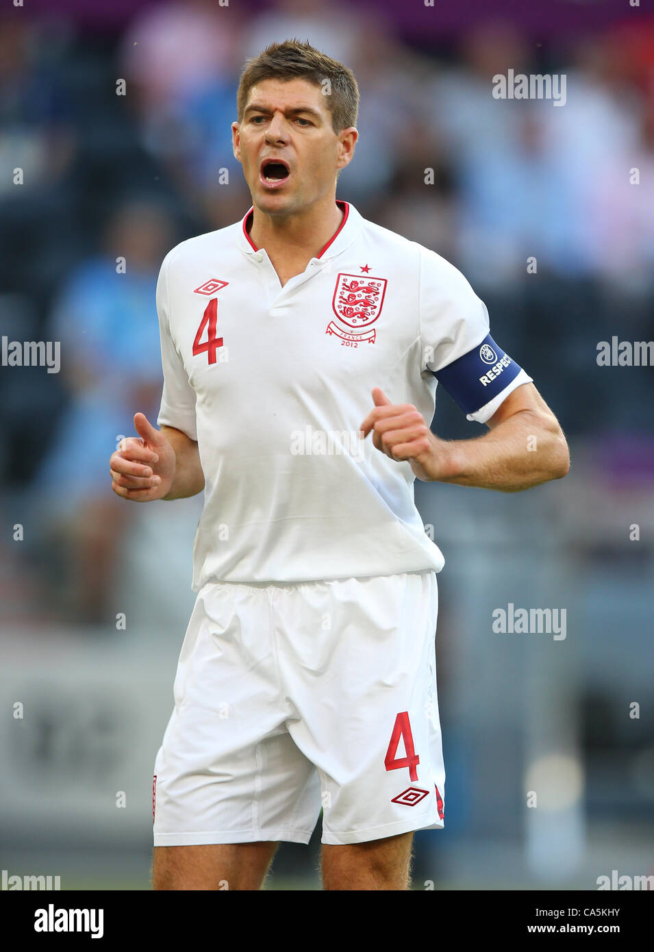 STEVEN GERRARD FRANCIA V INGHILTERRA EURO 2012 DONBASS ARENA DONETSK Ucraina Ucraina 11 Giugno 2012 Foto Stock