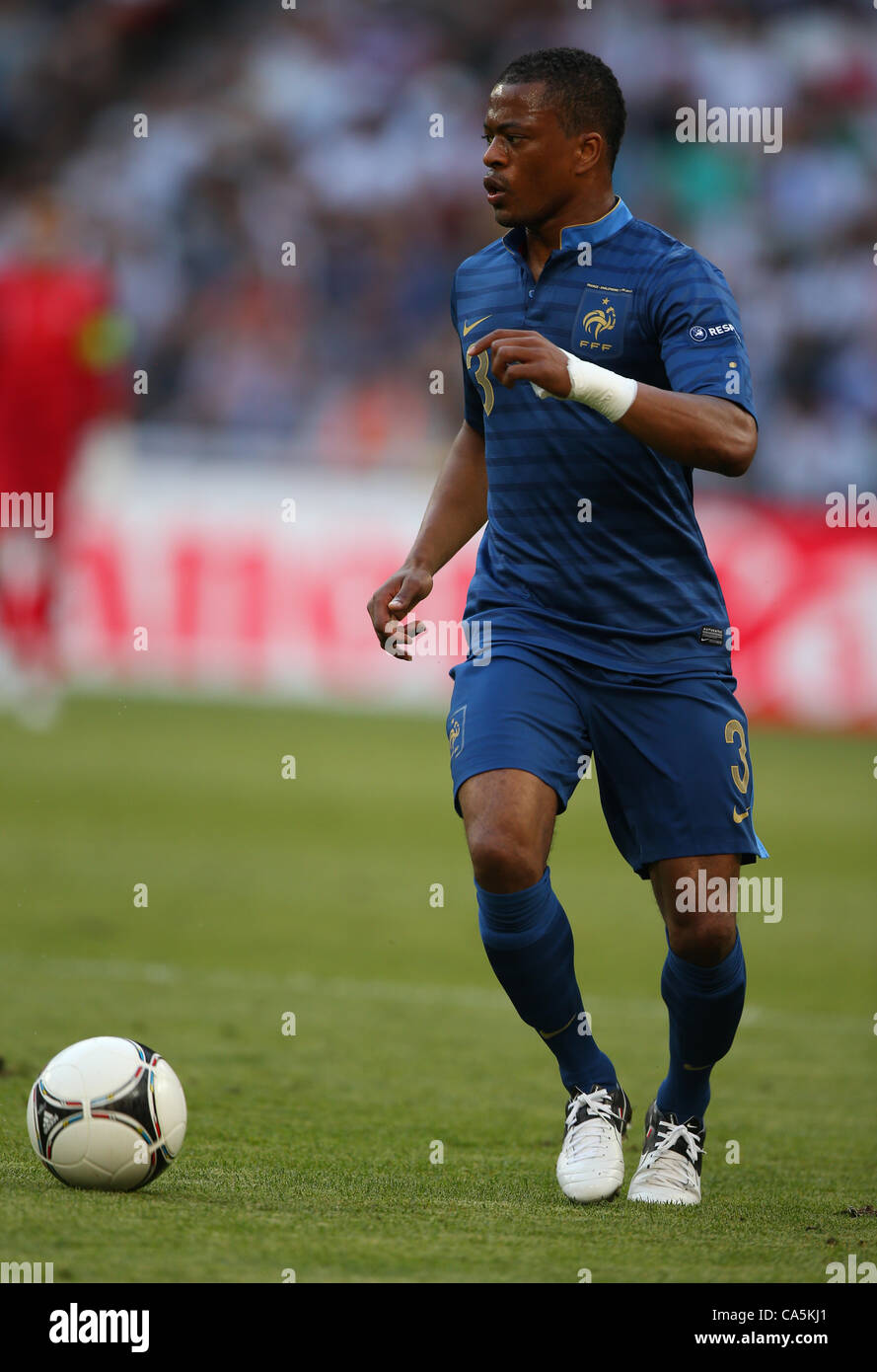 PATRICE EVRA FRANCIA V INGHILTERRA EURO 2012 DONBASS ARENA DONETSK Ucraina Ucraina 11 Giugno 2012 Foto Stock