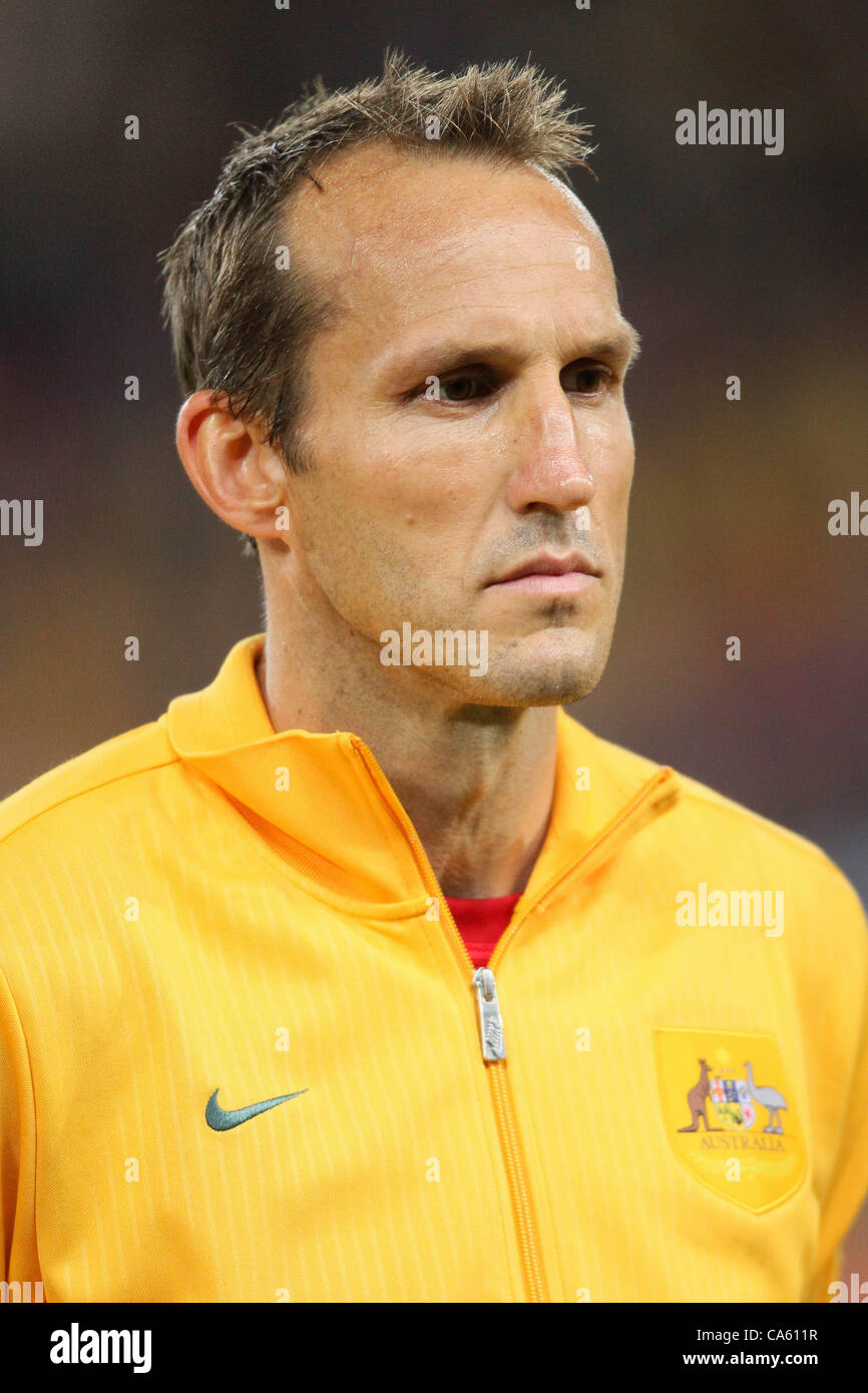 Mark Schwarzer (AUS), 12 Giugno 2012 - Calcio : Coppa del Mondo FIFA Brasile 2014 Qualificatore asiatici round finale, Gruppo B match tra Australia 1-1 Giappone presso lo Stadio Suncorp, Brisbane, Australia. (Foto di Yusuke Nakanishi/AFLO SPORT) [1090] Foto Stock