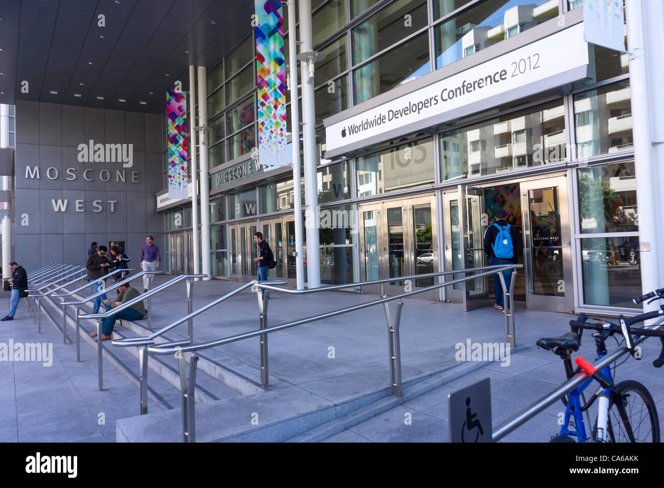 Giugno 14, San Francisco - WWDC 2012, Apple Developer Conference al Moscone Center di San Francisco, California, Stati Uniti Foto Stock