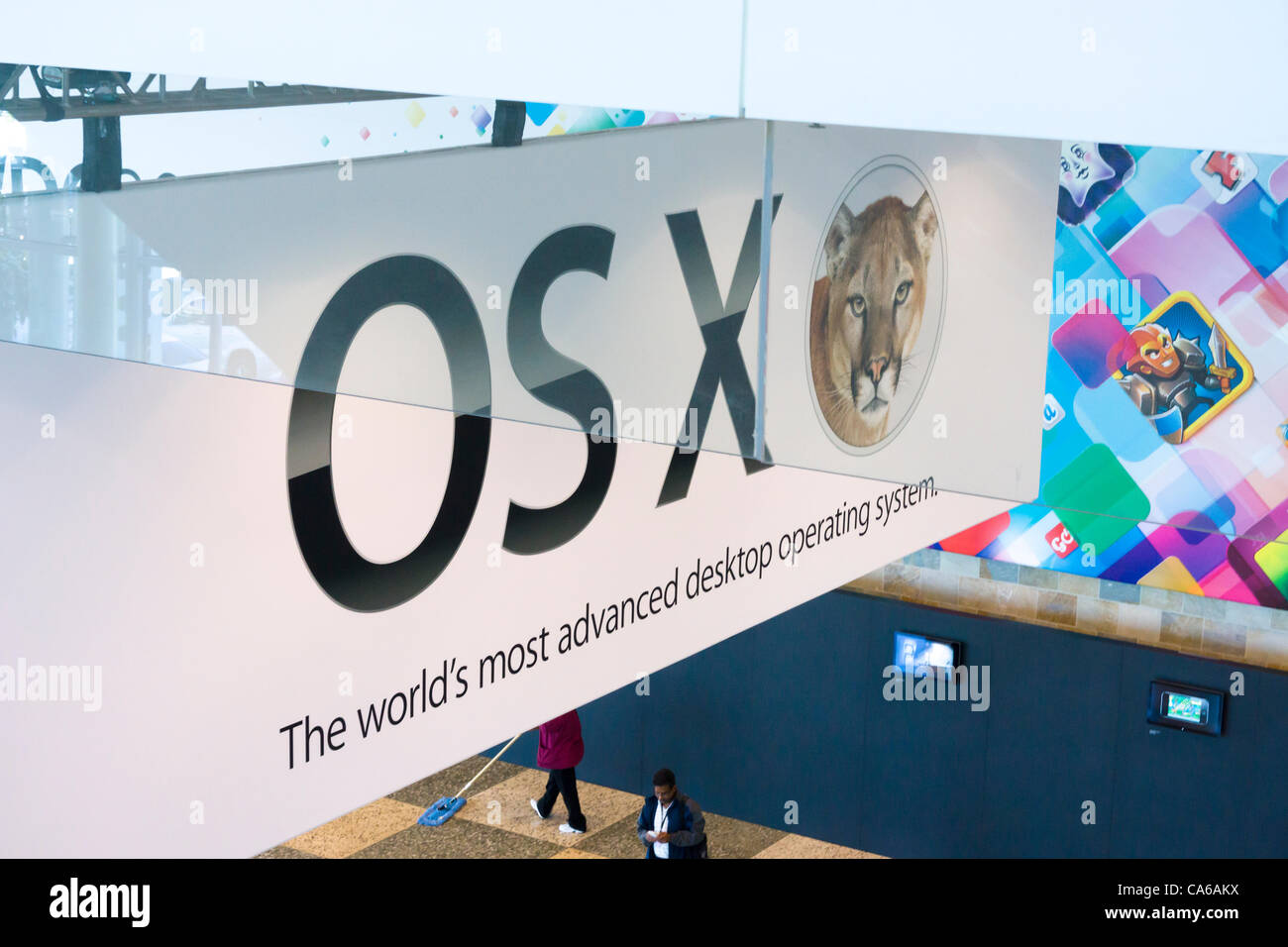 Giugno 14, San Francisco - WWDC 2012, Apple Developer Conference al Moscone Center di San Francisco, California, Stati Uniti Foto Stock