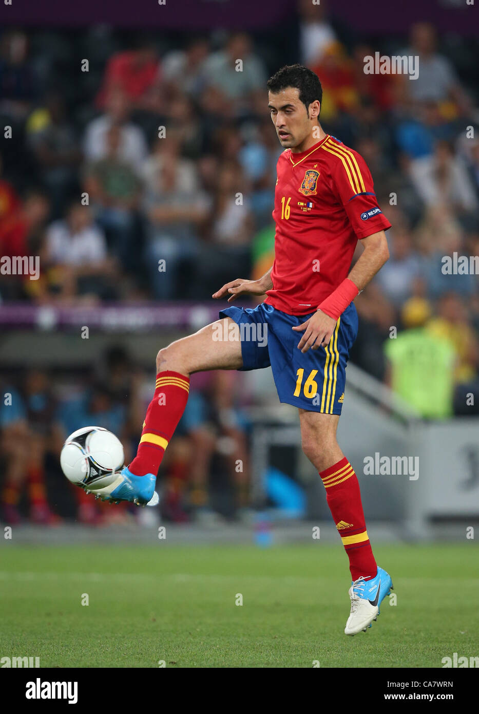 SERGIO BUSQUETS SPAGNA EURO 2012 DONBASS ARENA DONETSK Ucraina Ucraina 23 Giugno 2012 Foto Stock