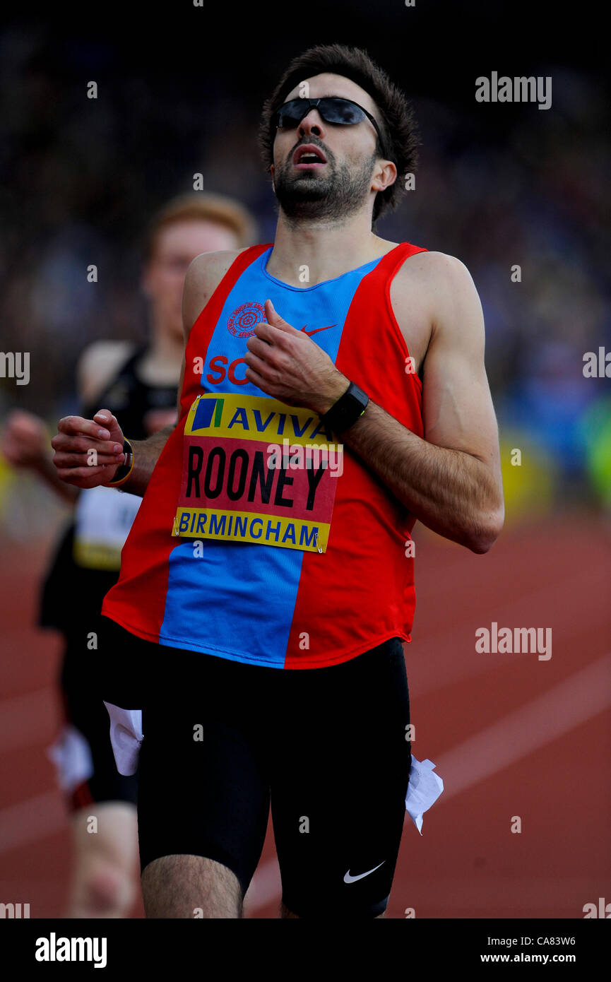 24.06.2012 Birmingham, Inghilterra. AVIVA 2012 atletica, prove olimpiche. Martyn Rooney, vince l'Uomo 400 metri al Alexander Stadium. Foto Stock