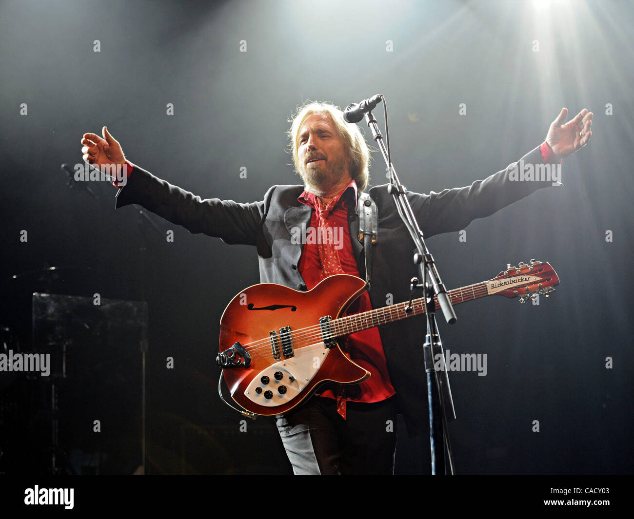 Agosto 31, 2010 - Cleveland, Ohio, Stati Uniti - TOM PETTY di Tom Petty e a tutto rock esegue in corrispondenza di Blossom Music Center in Cleveland, Ohio. (Credito Immagine: Amy Harris/ZUMApress.com) Foto Stock