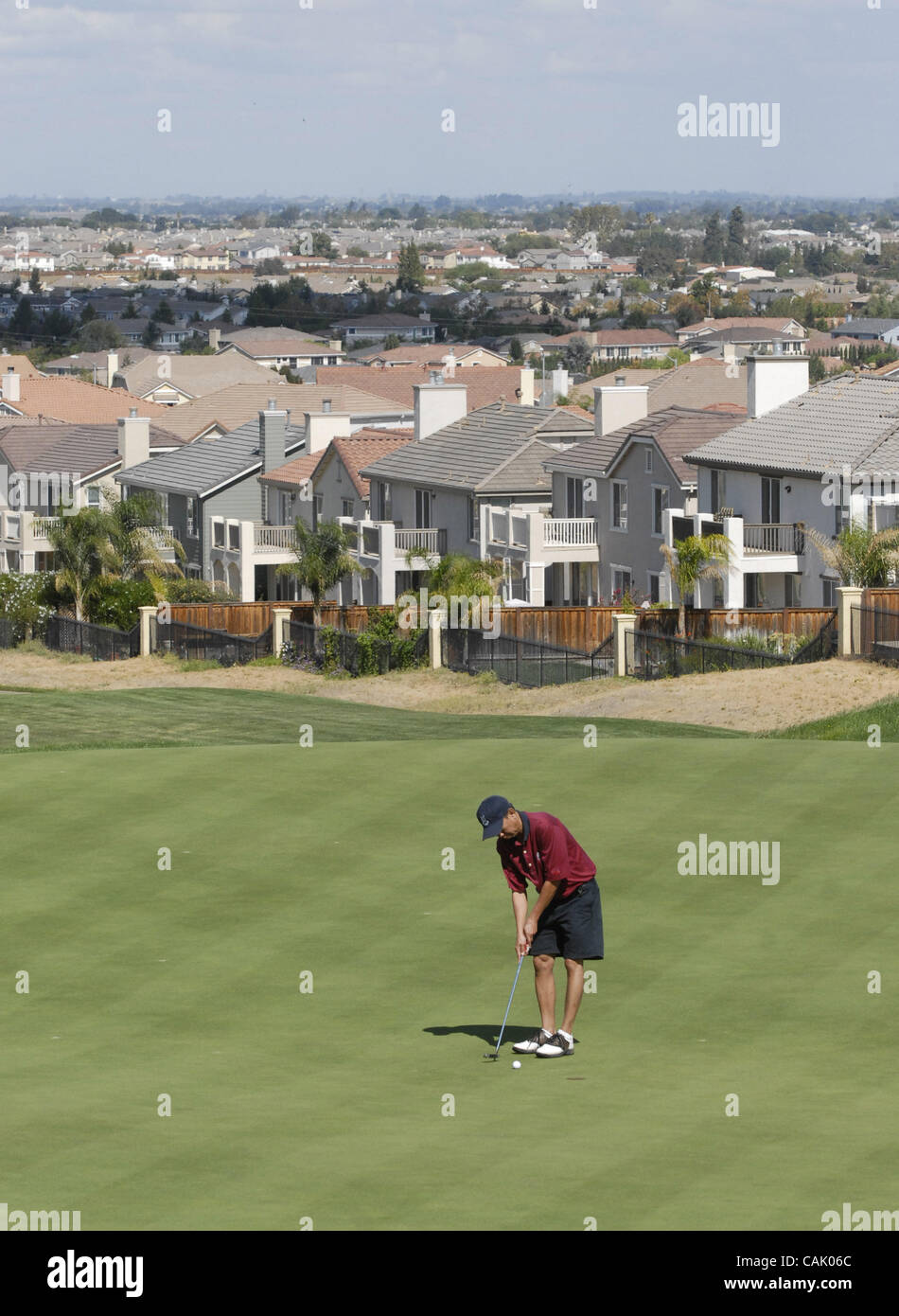 Ombra Lakes Golf Club e il quartiere è uno dei carter e golf europee nella città di Brentwood California, lunedì 1 ottobre, 2007. (Herman Bustamante Jr./Contra Costa Times) Foto Stock