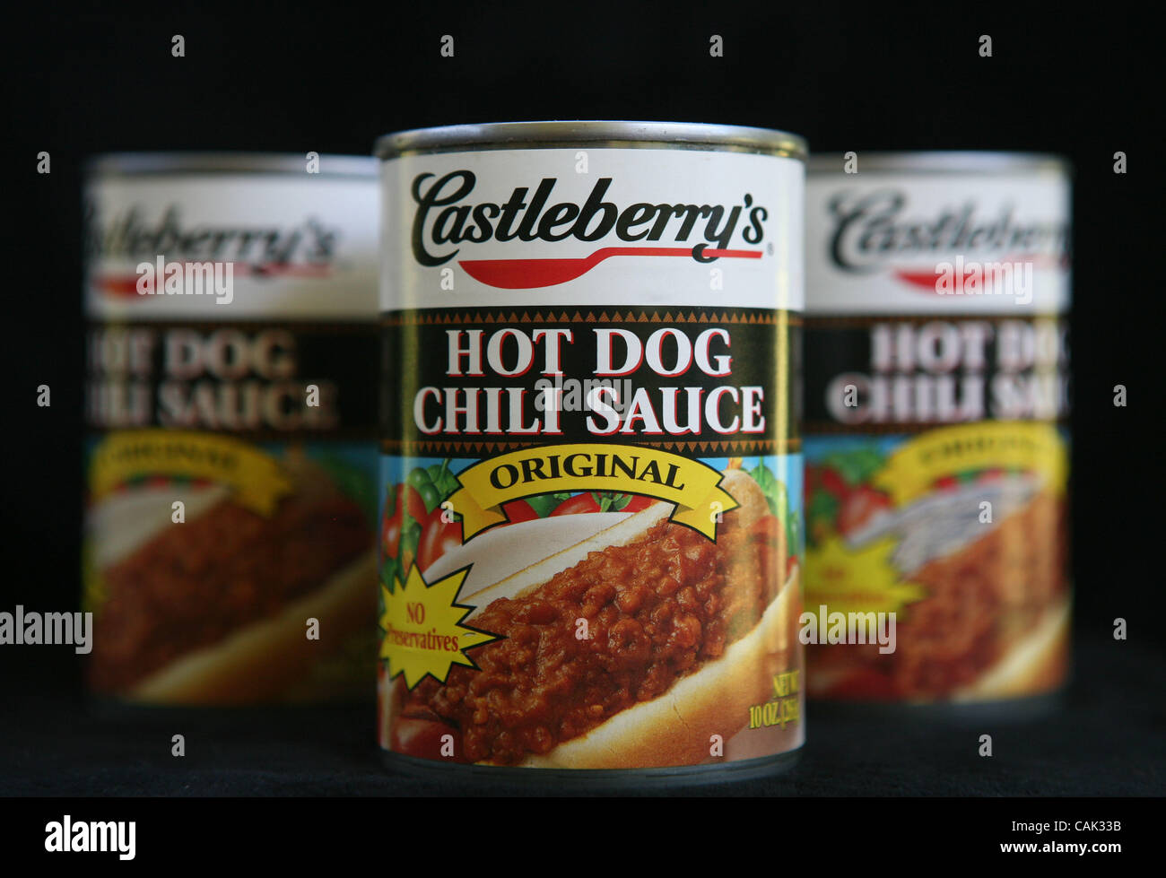 Sep 19, 2007 - Pensacola, FL, Stati Uniti d'America - una fabbrica al centro di un'estate botulismo focolaio in lattine di hot dog salsa chili è impostato per riaprire oggi. Castleberry del cibo società dice che vuole riprendere la produzione alla sua Augusta, in Georgia, in fabbrica. La fabbrica era spento a causa di un cittadino il botulismo outbre Foto Stock