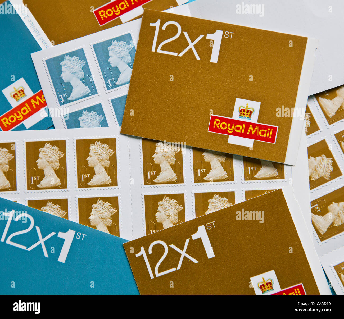 Francobolli Royal Mail di prima classe Foto Stock