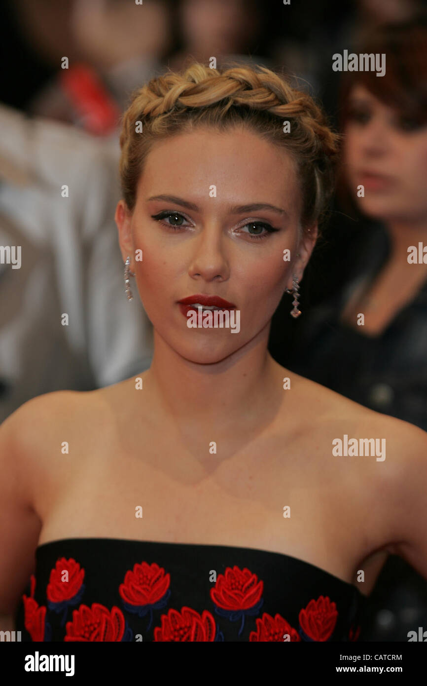 Scarlett Johansson assiste i vendicatori assemblare - UK film premiere al La Vue Westfield, Westfield Shopping Centre Foto Stock