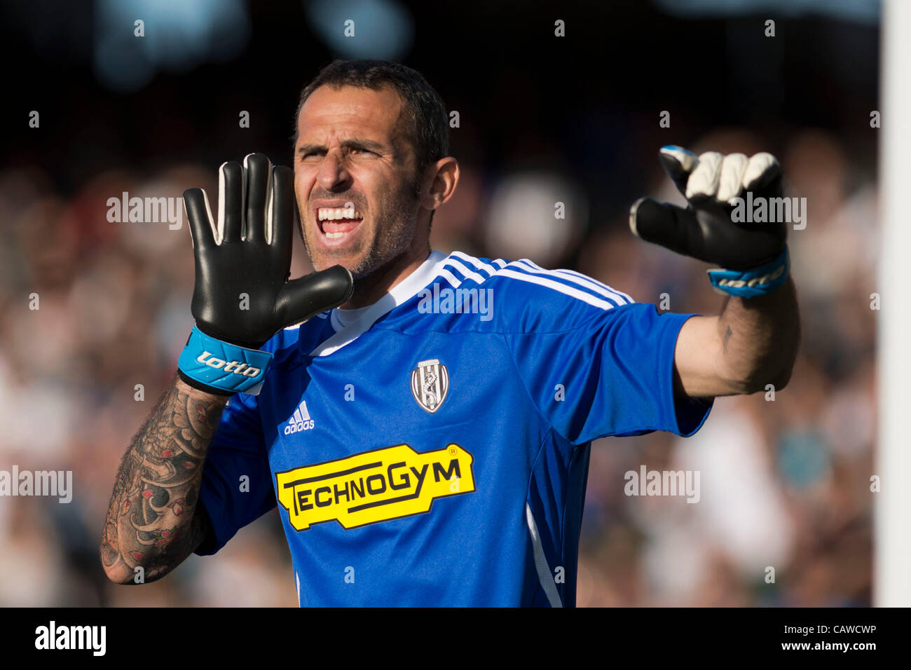 Francesco Antonioli (Cesena), 25 aprile 2012 - Calcio : Italiano 'Serie A' match tra Cesena 0-1 Juventus Friuli Stadium di Cesena, Italia, (foto di Maurizio Borsari/AFLO) [0855] Foto Stock