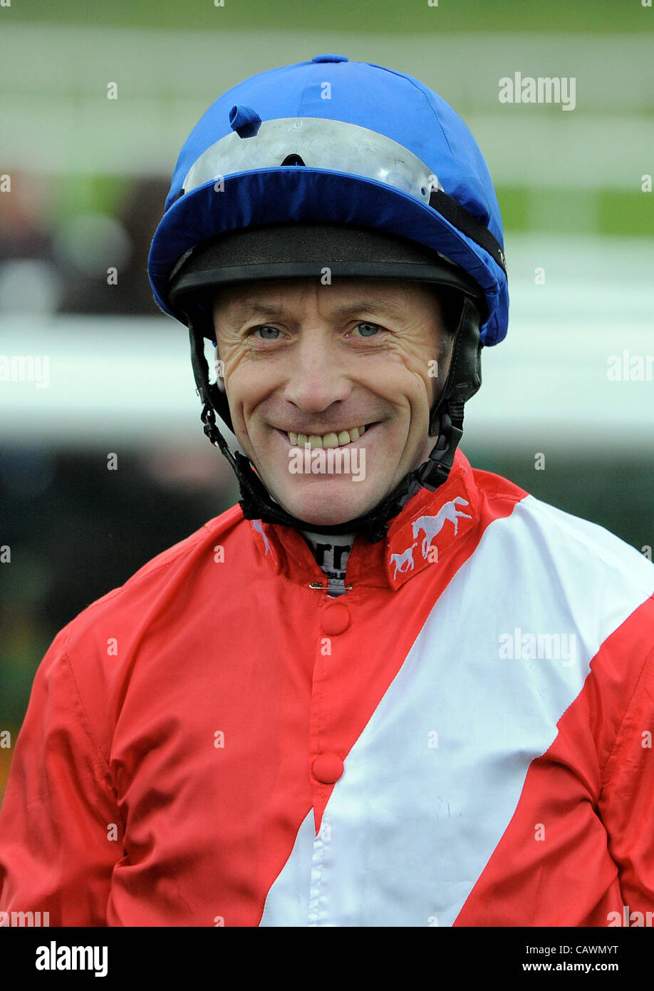 KIEREN FALLON JOCKEY Doncaster Racecourse Doncaster Inghilterra 27 aprile 2012 Foto Stock