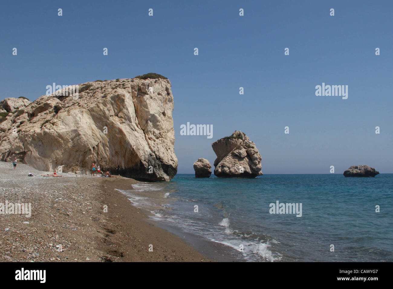Cipro BEACH,Petra tou Romiou Foto Stock