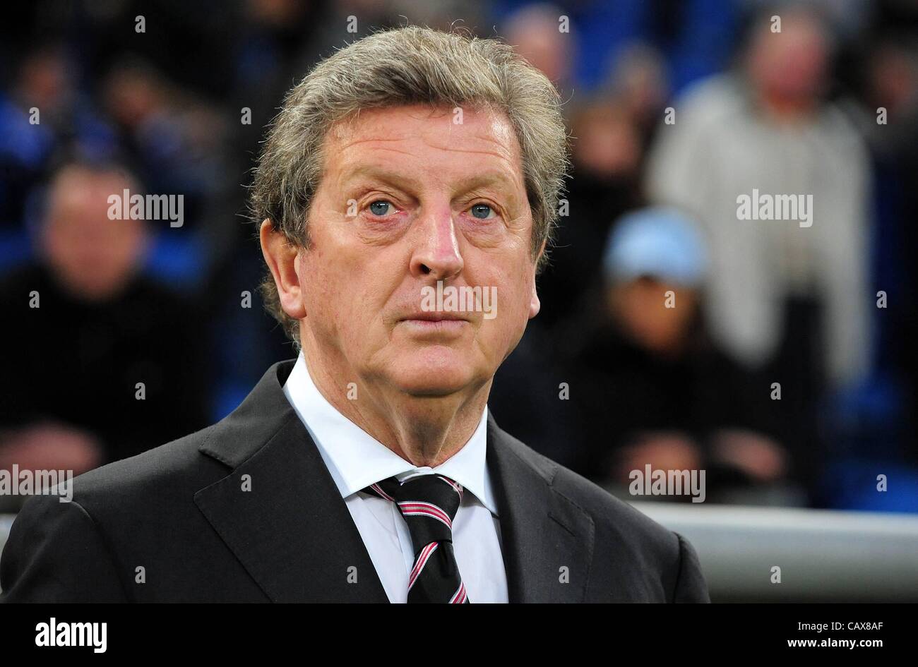 22 04 2010 UEFA Europa League stagione 2009-2010 semifinali Hamburg SV rispetto a FC Fulham Team manager Roy Hodgson di FC Fulham Foto Stock