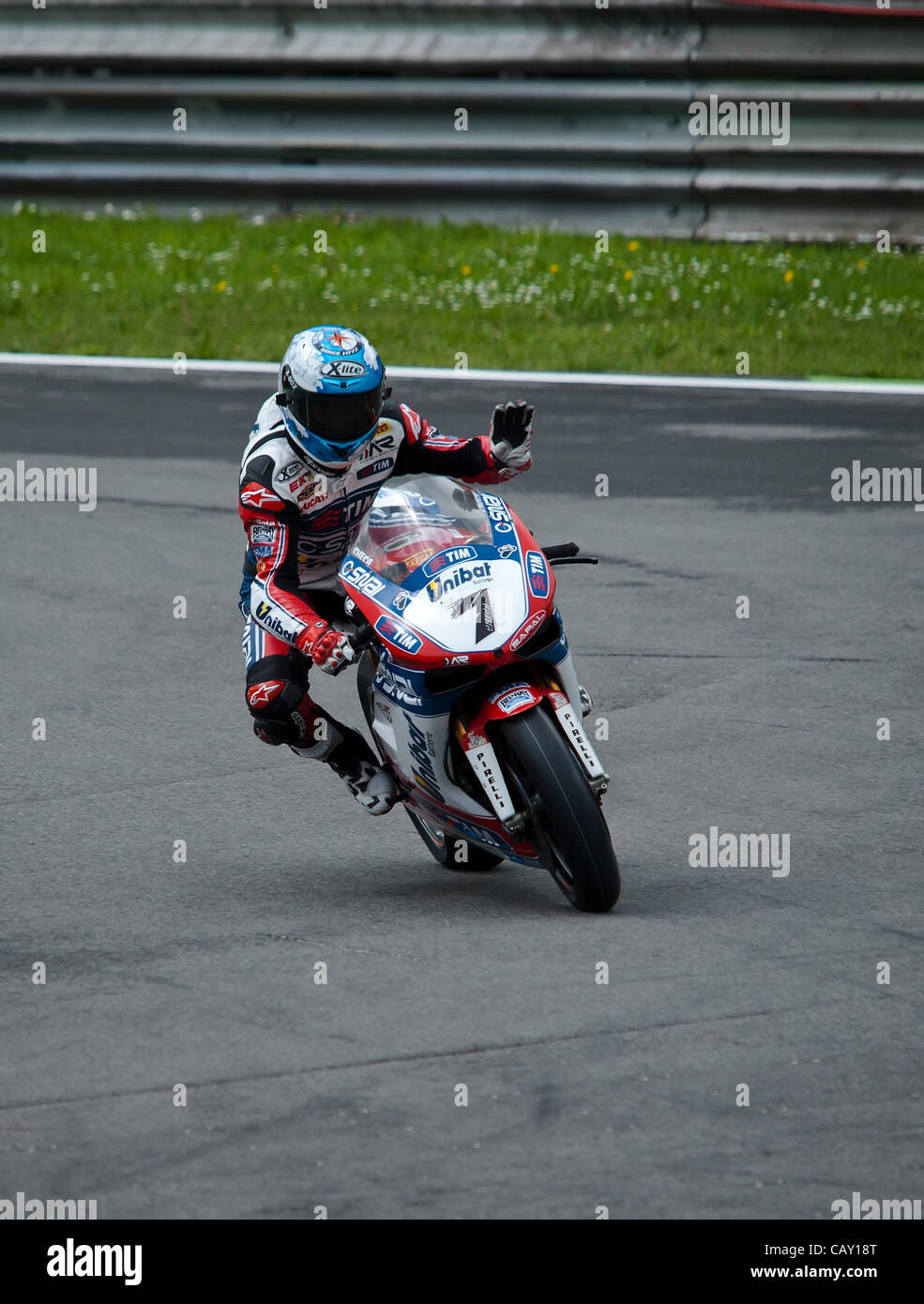 Serie Superbike Monza 7 Carlos Checa ESP Ducati 1098R Althea Racing Foto Stock