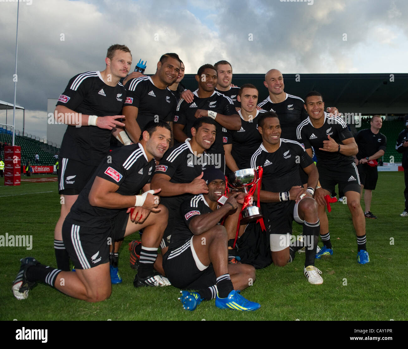 06.05.2012 Glasgow, Scozia. HSBC Sevens World Series. Per la finale di coppa vincitori Nuova Zelanda a Scotstoun Stadium. Foto Stock