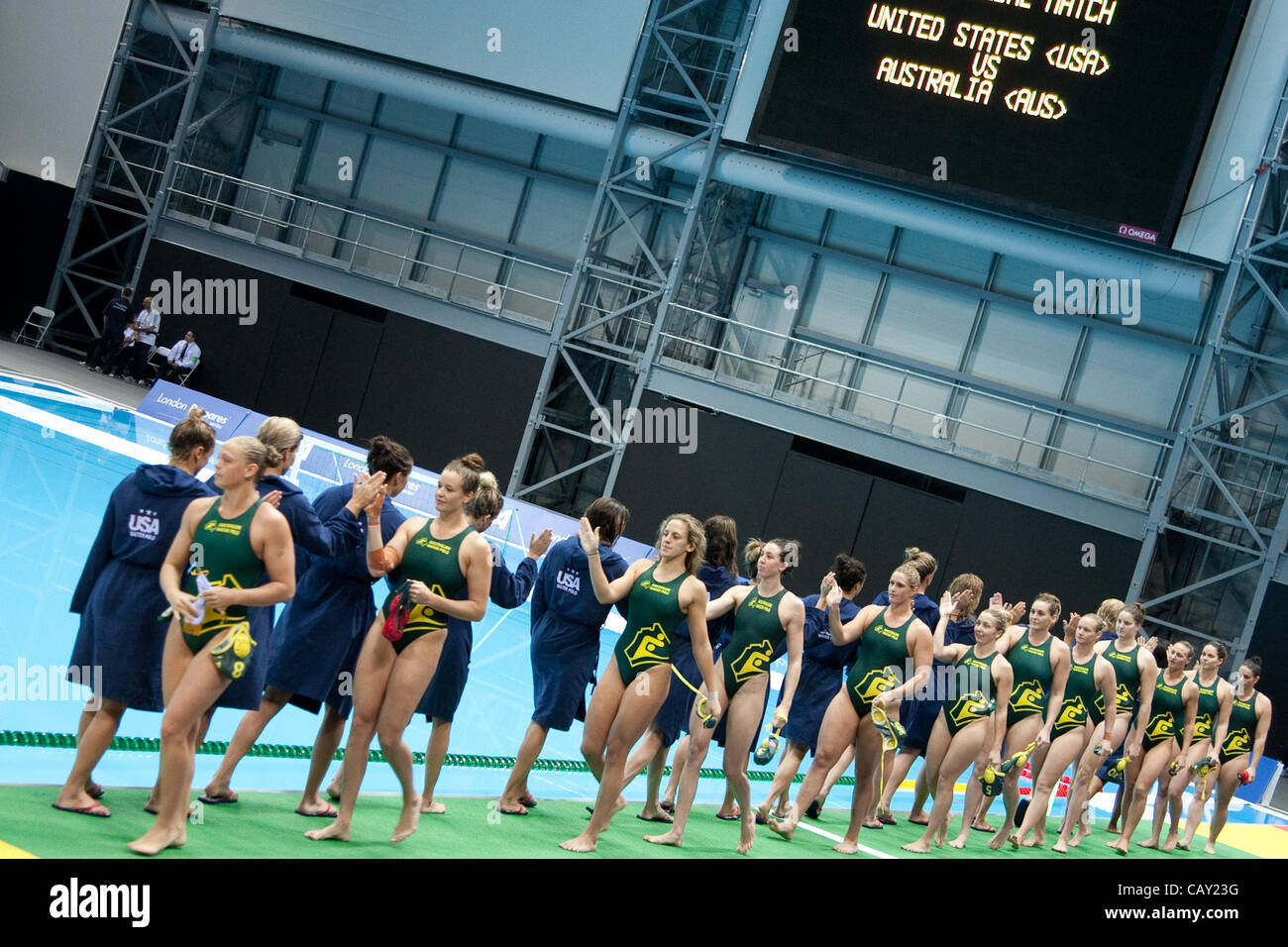 Le Olimpiadi di Londra serie prepara Pallanuoto Concorrenza 6 Maggio 2012 Foto Stock