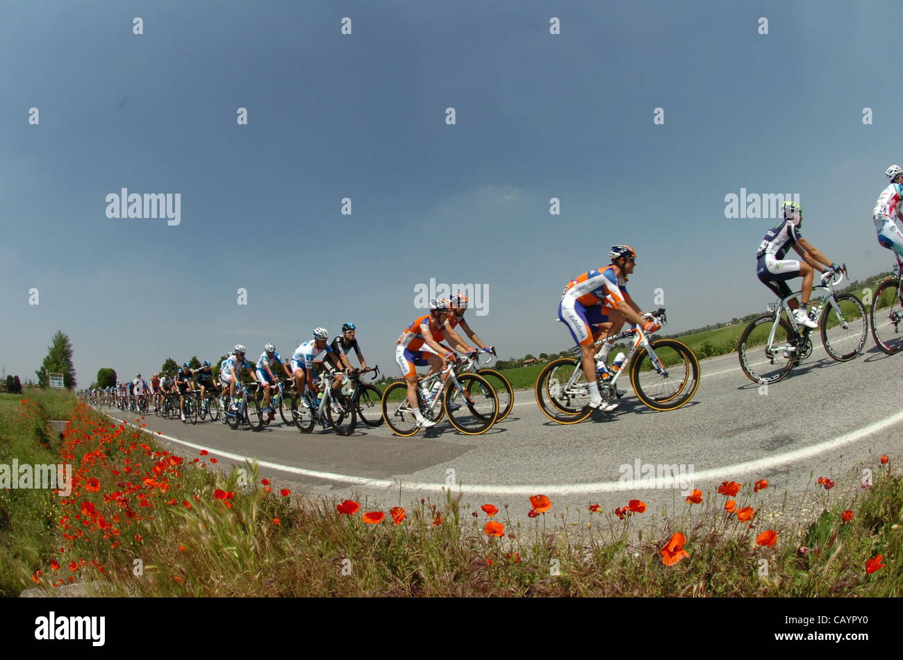 10.05.2012. Modena, Italia. Giro d Italia Tour in Bicicletta Stage 5 Modena a Fano. Rabobank 2012 Foto Stock