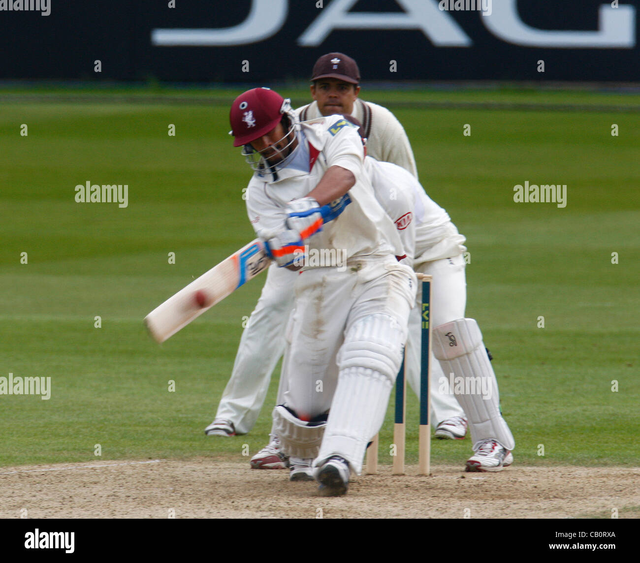 16.05.12 Kia ovale, Londra, Inghilterra: Arul Suppiah del Somerset durante il Surrey vs Somerset fixture ha suonato presso la Kia ovale. Foto Stock