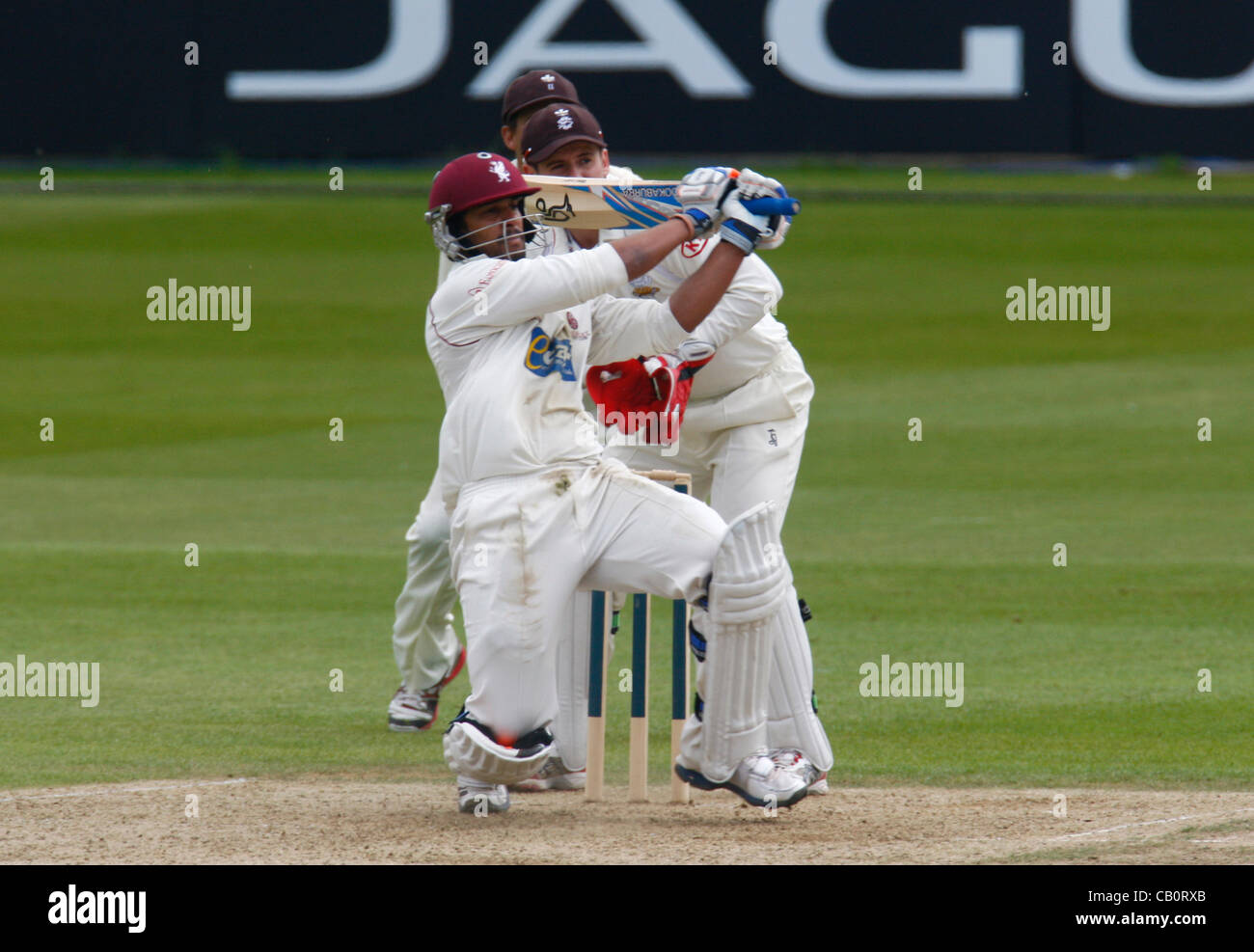 16.05.12 Kia ovale, Londra, Inghilterra: Arul Suppiah del Somerset durante il Surrey vs Somerset fixture ha suonato presso la Kia ovale. Foto Stock
