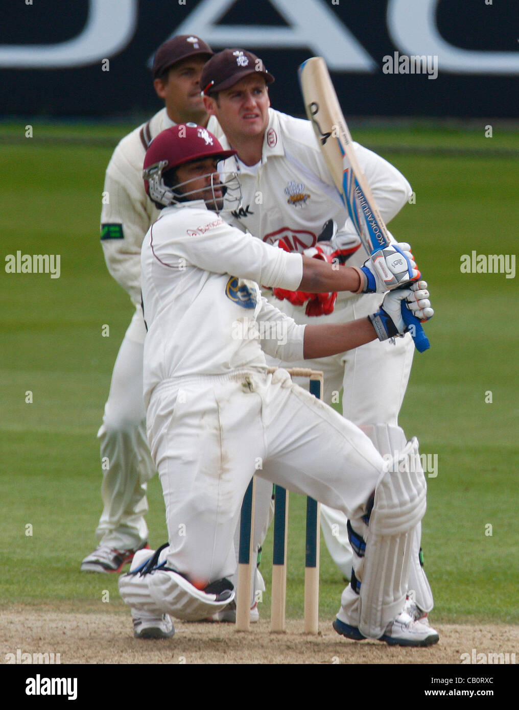 16.05.12 Kia ovale, Londra, Inghilterra: Arul Suppiah del Somerset durante il Surrey vs Somerset fixture ha suonato presso la Kia ovale. Foto Stock