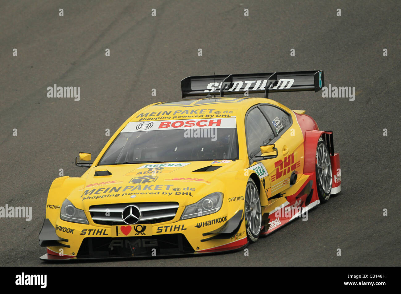 18.05.2012 Brands Hatch, Inghilterra. DTM Touring Cars. David Coultard durante il venerdì prove libere Foto Stock