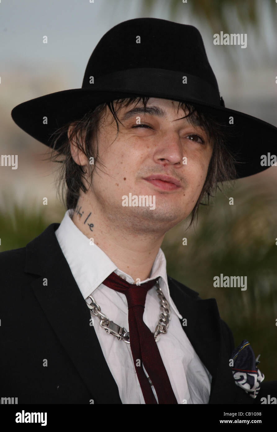 PETE DOHERTY CONFESSIONI DI UN FIGLIO DEL SECOLO PHOTOCALL CANNES FILM FESTIVAL 2012 PALAIS DES FESTIVAL CANNES Francia 20 M Foto Stock