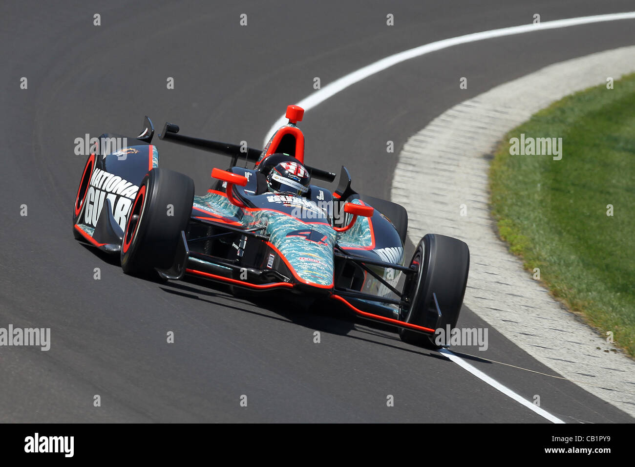 18 maggio 2012 - Indianapolis, Indiana, Stati Uniti - IZOD Indycar Series, Indy 500, Indianapolis, IN QUALIFICA, pratica, 18-27 maggio 2012, JR Hildebrand la Guardia Nazionale Panther Racing Chevrolet (credito Immagine: © Ron Bijlsma/ZUMAPRESS.com) Foto Stock