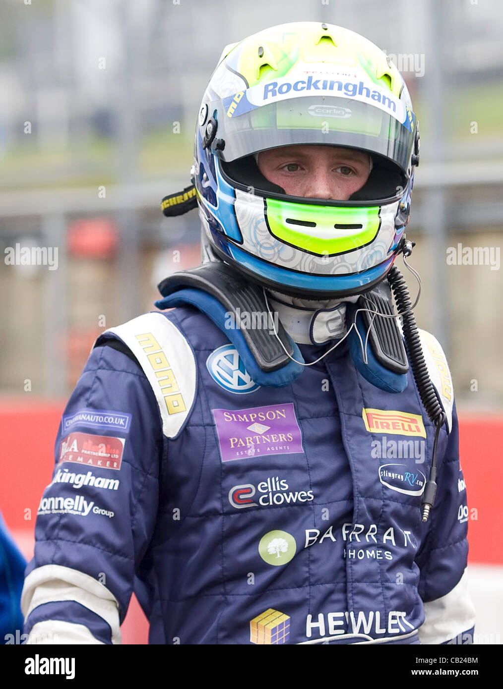18.05.2012 Brands Hatch, Inghilterra. Formula 3 Euro Series, William Buller (GBR) in pit lane durante il venerdi di FP1. Foto Stock