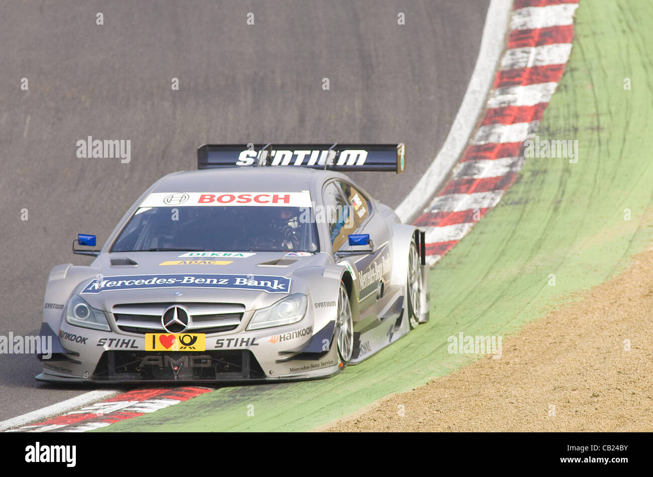 19.05.2012 Brands Hatch, Chtistian Vilatoris alla guida della Banca Mercedes-Benz C-Coupe in azione durante la qualifiche di sabato nel 2012 il campionato DTM, Kent, Inghilterra Foto Stock