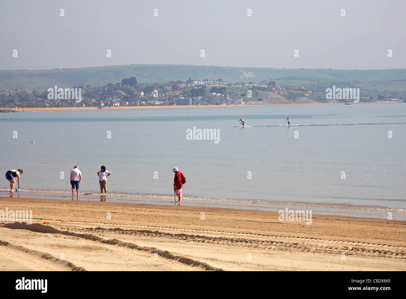 Weymouth, Regno Unito mercoledì 23 maggio 2012. rendendo la maggior parte del tempo caldo come le temperature si elevano a Weymouth beach, REGNO UNITO Foto Stock