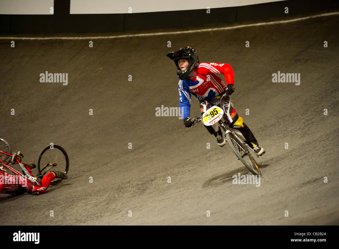 23.05.2012 Birmingham, Inghilterra. Team GBR formazione durante l'UCI BMX Campionati del mondo presso il National Indoor Arena. Foto Stock