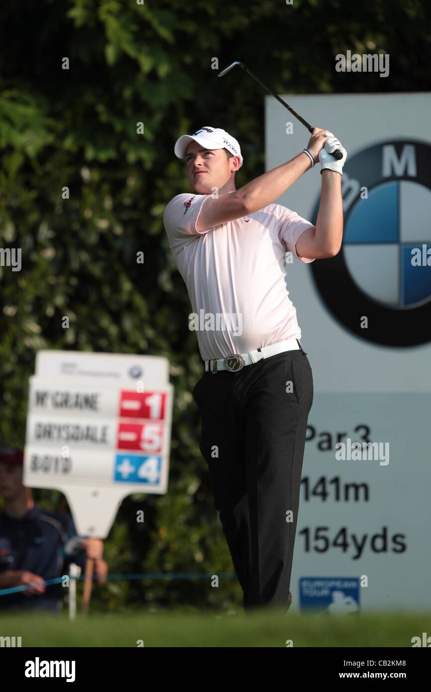 25.05.2012 Wentworth, Inghilterra. Gary Boyd (ITA) in azione durante il BMW PGA Championship, secondo round. Foto Stock