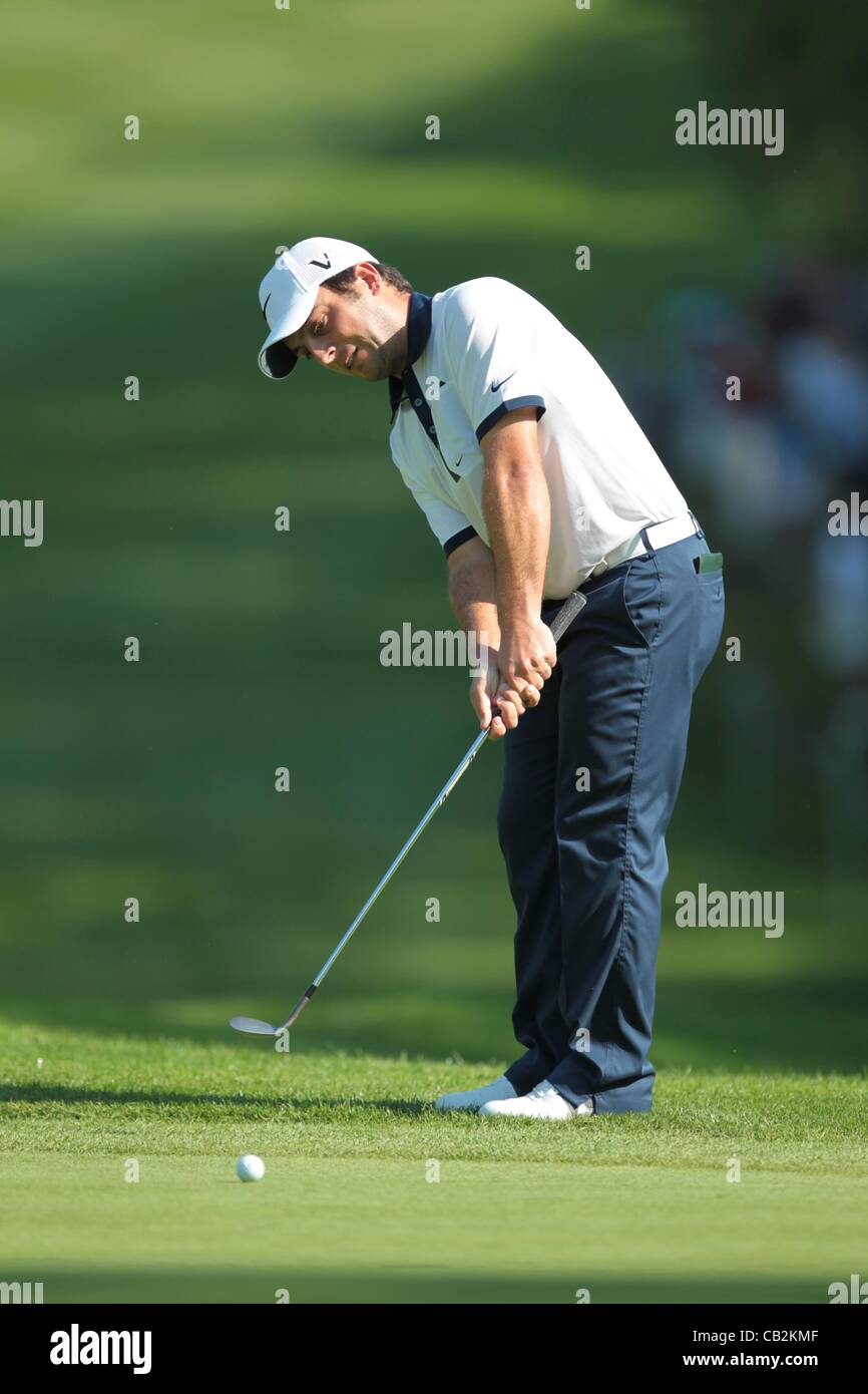 25.05.2012 Wentworth, Inghilterra. Francesco Molinari (ITA) in azione durante il BMW PGA Championship, secondo round. Foto Stock