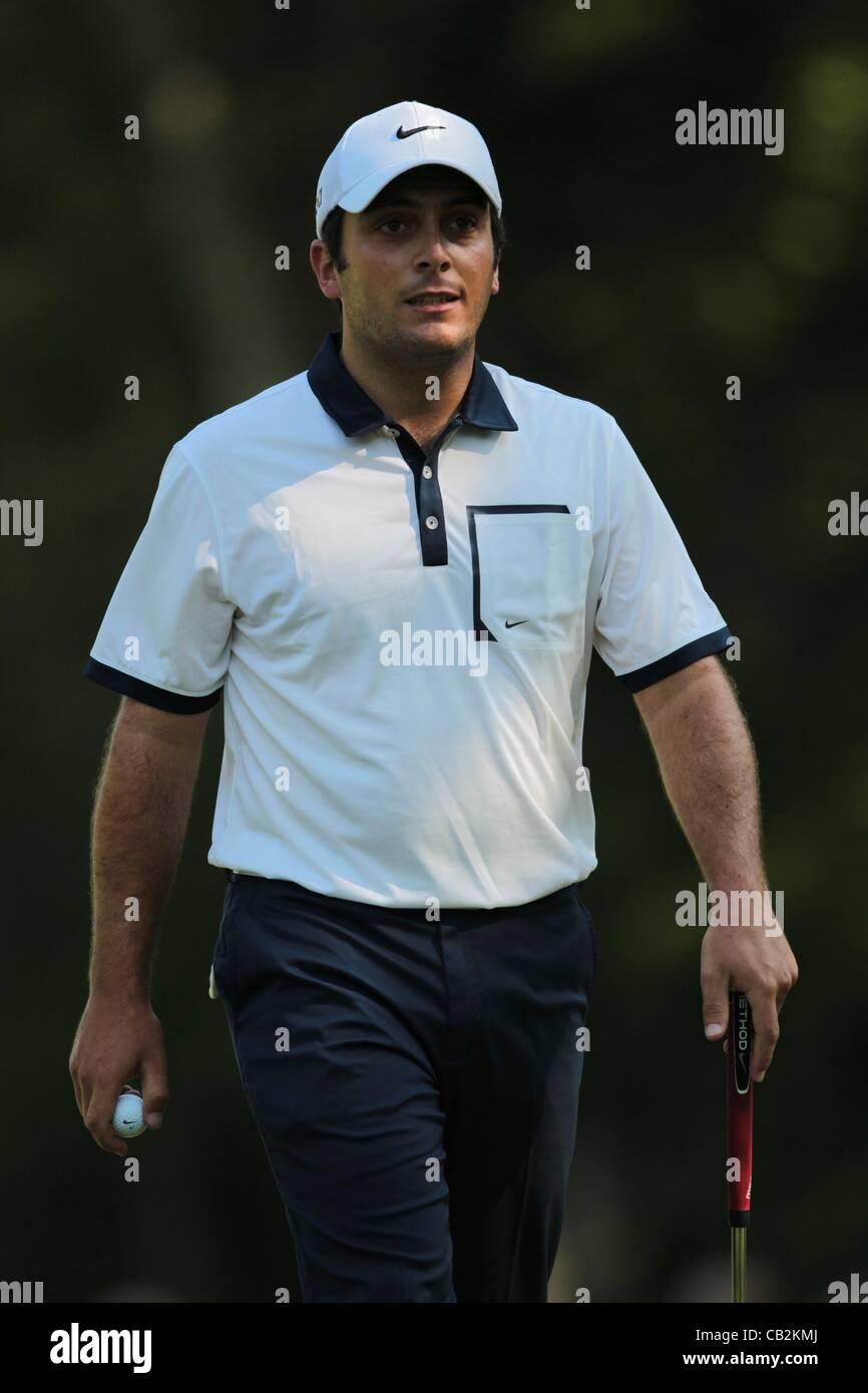 25.05.2012 Wentworth, Inghilterra. Francesco Molinari (ITA) in azione durante il BMW PGA Championship, secondo round. Foto Stock