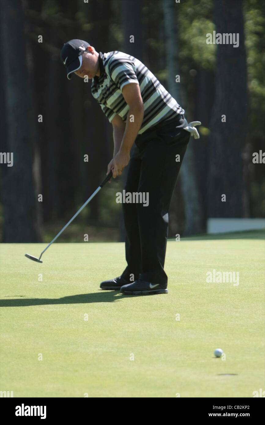 25.05.2012 Wentworth, Inghilterra. James Morrison (ITA) in azione durante il BMW PGA Championship, secondo round. Foto Stock