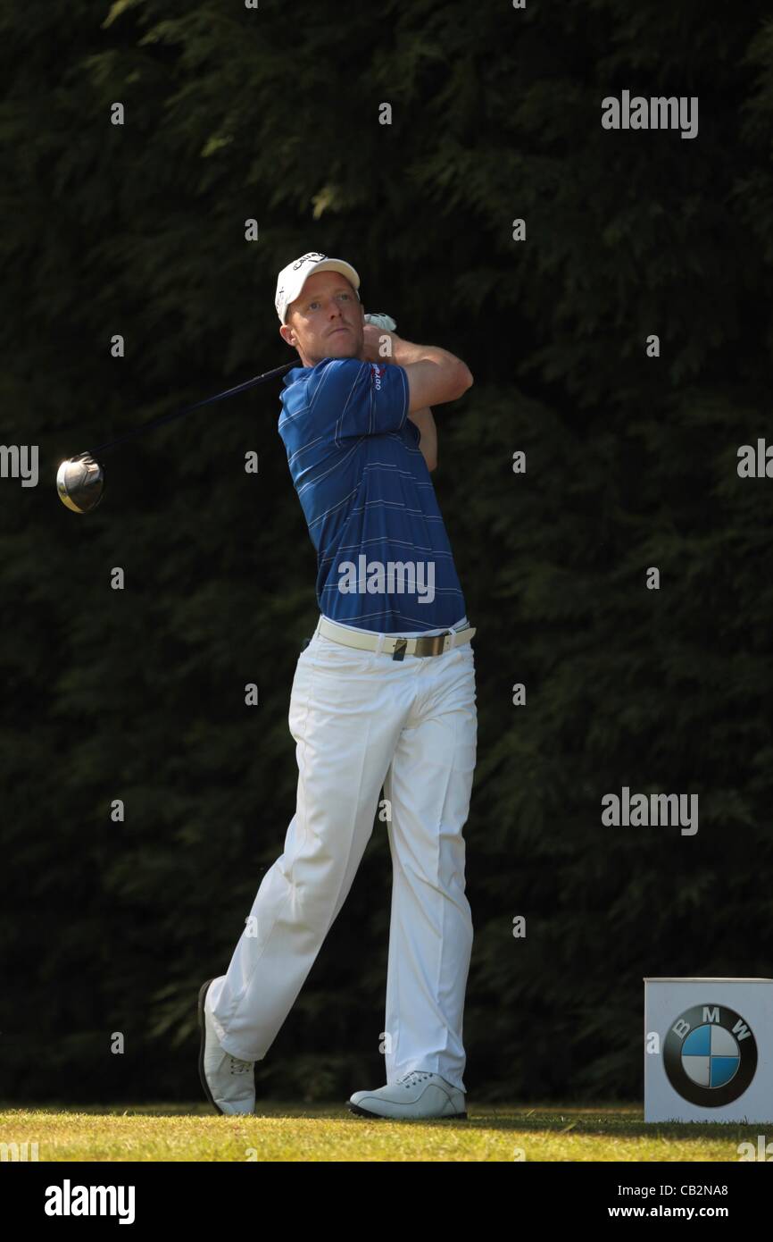 25.05.2012 Wentworth, Inghilterra. David Horsey (ITA) in azione durante il BMW PGA Championship. Foto Stock