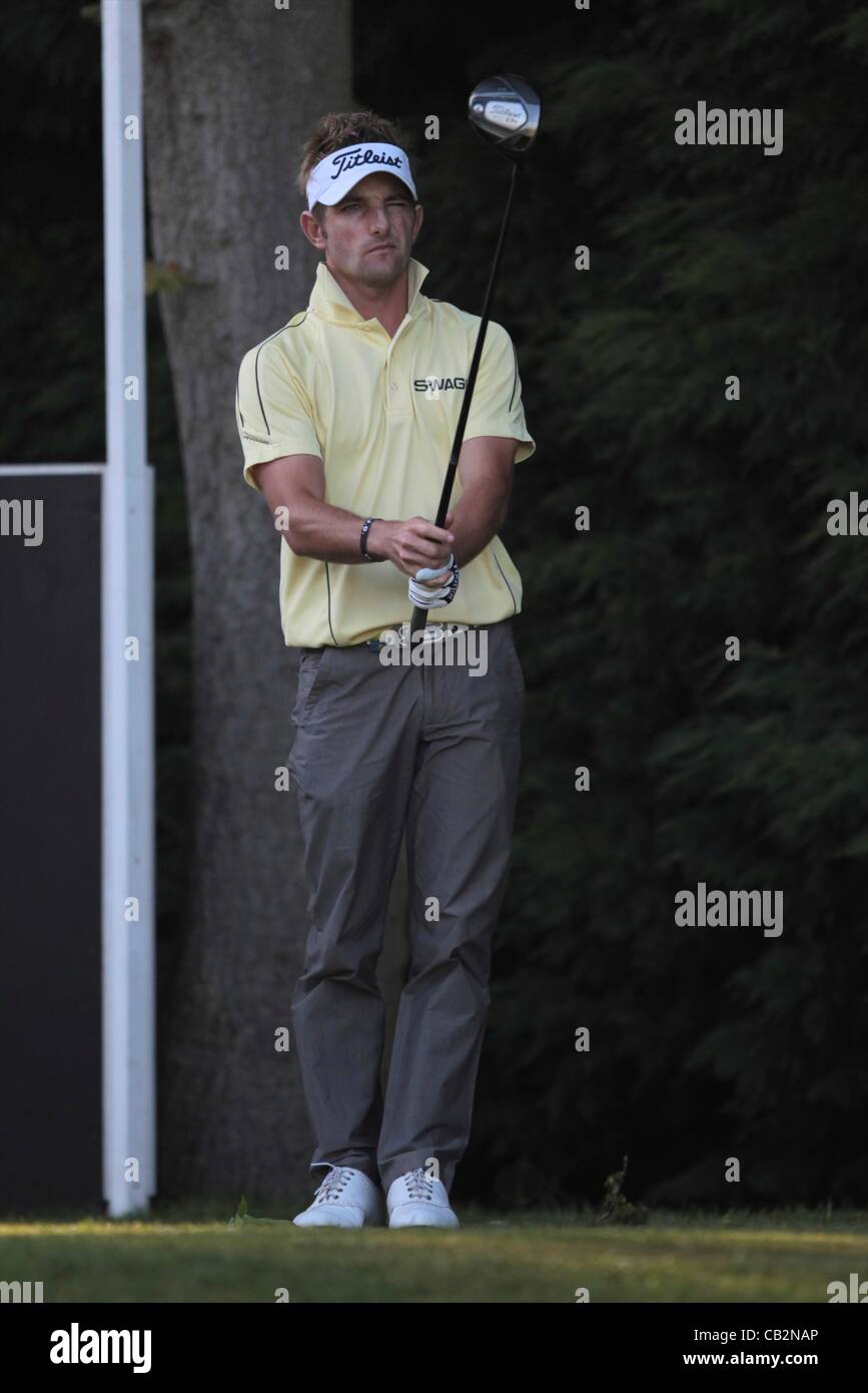 25.05.2012 Wentworth, Inghilterra. Jbe Kruger (RSA) in azione durante il BMW PGA Championship. Foto Stock