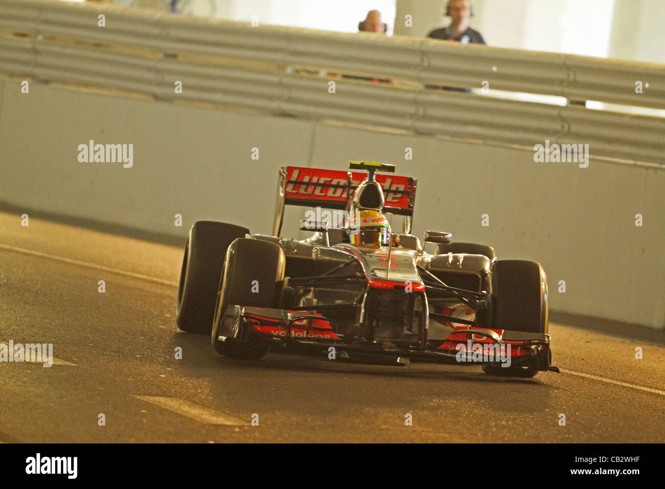 26.05.2012. Il Principato di Monaco, monote Carlo. Lewis Hamilton durante l'ultima sessione di prove libere a Monaco sulla giornata di qualificazione. Foto Stock